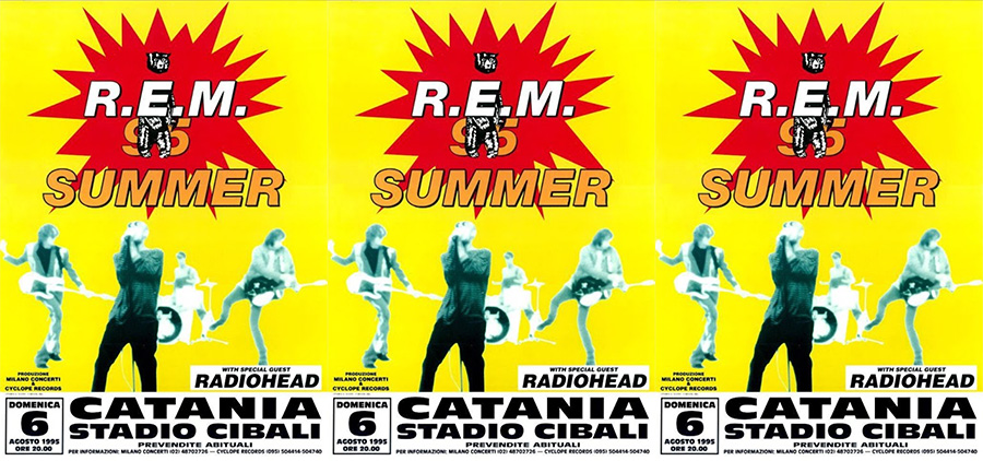 r.e.m. tour catania radiohead