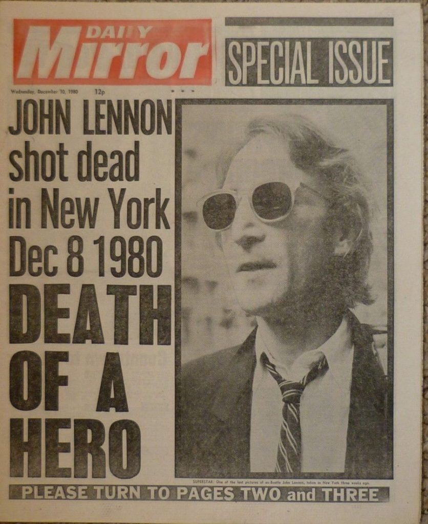 john lennon morte 8 dicembre 1980
