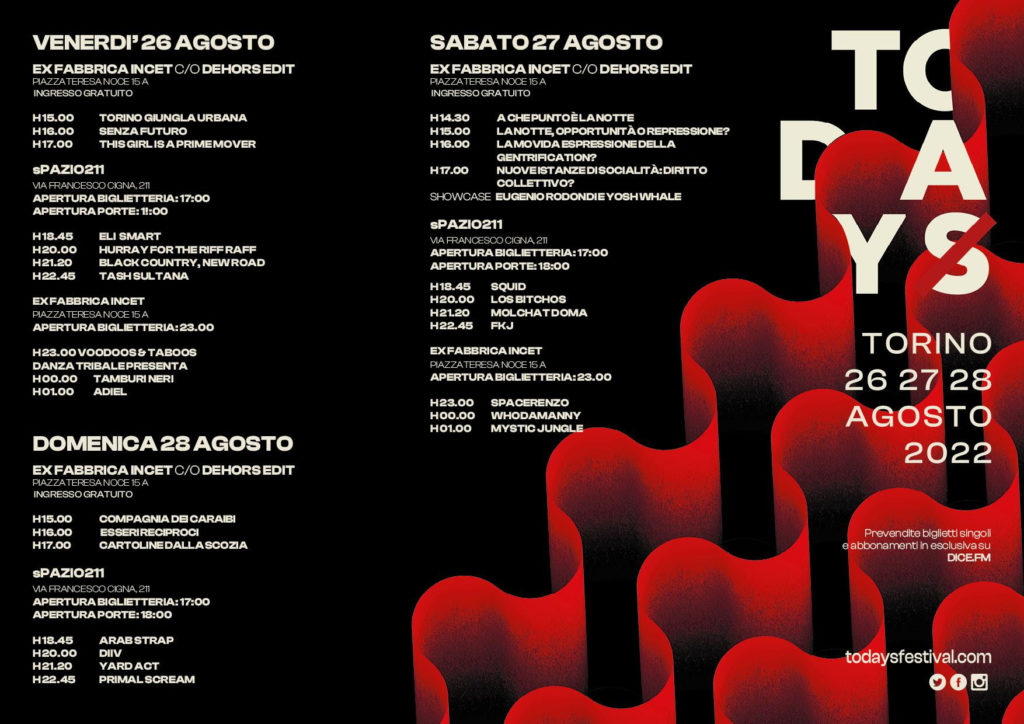 Today Festival Programma Completo