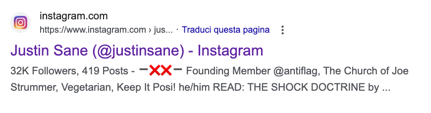 Justin Sane Instagram