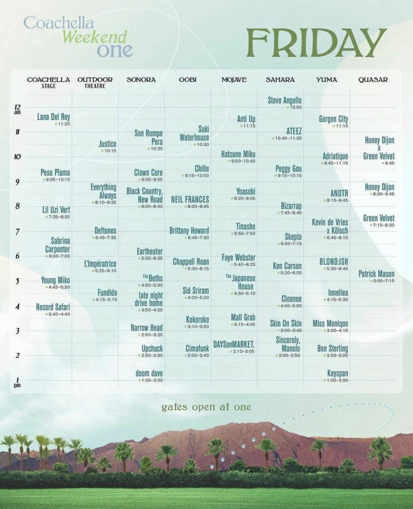 Coachella 2024 Friday Week1