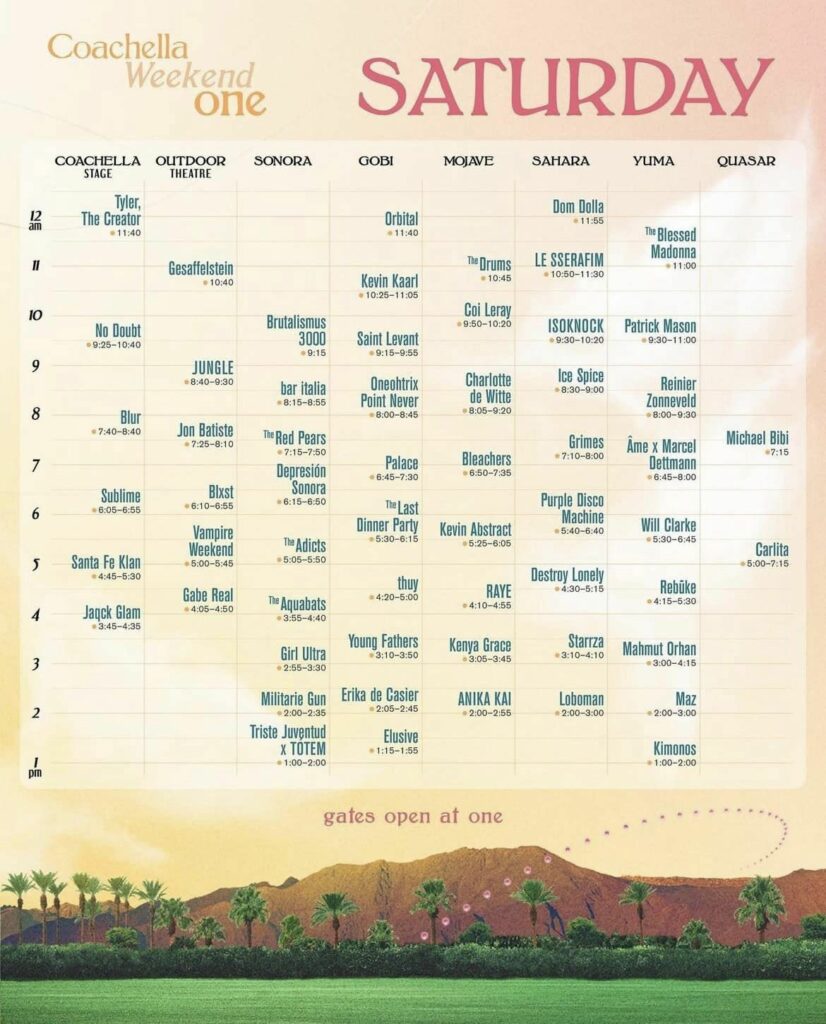 Coachella 2024 Saturday Week1