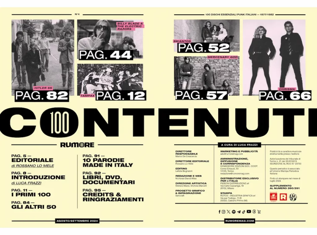 2024 RUMORE 100 4 SLIDE 01. Punk Italiano