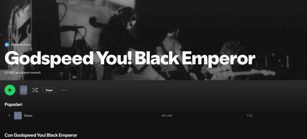 Godspeed You! Black Spotify