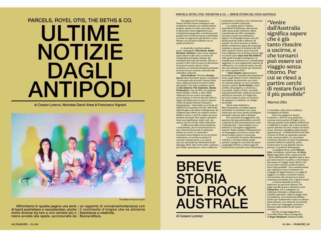 Australia Nuova Zelanda Indie Pop RUMORE 404 SLIDE 07
